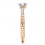 14k Rose Gold And Platinum Custom Diamond Engagement Ring - Side View -  100860 - Thumbnail