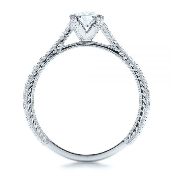 Platinum And Platinum Platinum And Platinum Custom Diamond Engagement Ring - Front View - 100860