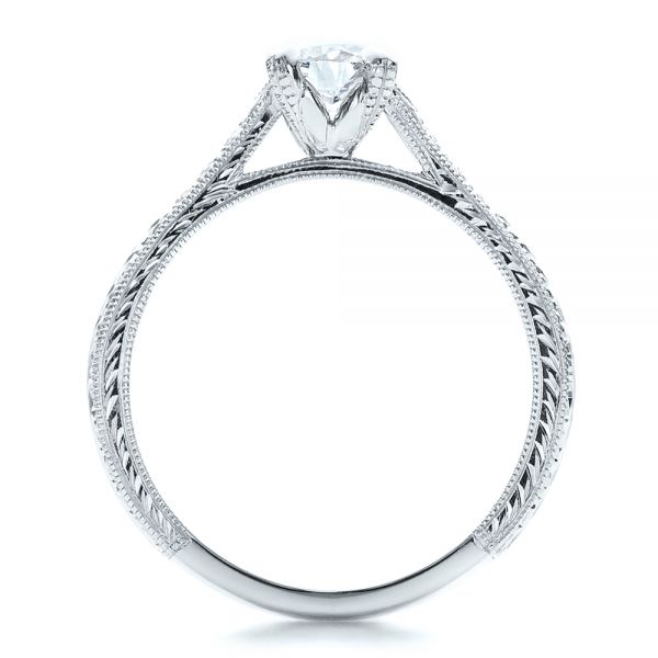  Platinum And Platinum Platinum And Platinum Custom Diamond Engagement Ring - Front View -  100860