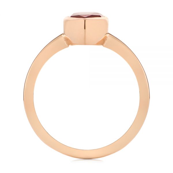 14k Rose Gold 14k Rose Gold Custom Ruby Solitaire Engagement Ring - Front View - 104041