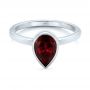 18k White Gold 18k White Gold Custom Ruby Solitaire Engagement Ring - Flat View -  104041 - Thumbnail