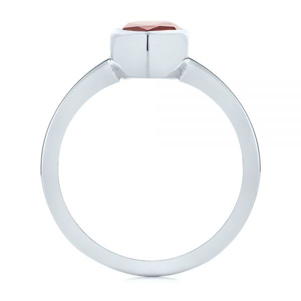  Platinum Platinum Custom Ruby Solitaire Engagement Ring - Front View -  104041