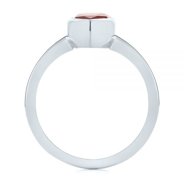 Platinum Platinum Custom Ruby Solitaire Engagement Ring - Front View - 104041
