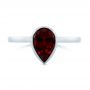 14k White Gold 14k White Gold Custom Ruby Solitaire Engagement Ring - Top View -  104041 - Thumbnail