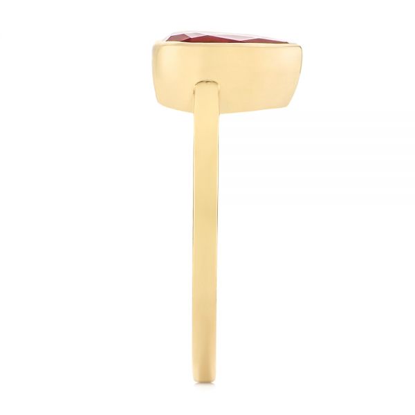 14k Yellow Gold Custom Ruby Solitaire Engagement Ring - Side View - 104041