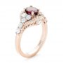 18k Rose Gold 18k Rose Gold Custom Ruby And Diamond Engagement Ring - Three-Quarter View -  102900 - Thumbnail