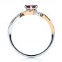  14K Gold And 18k Rose Gold 14K Gold And 18k Rose Gold Custom Ruby And Diamond Engagement Ring - Front View -  100092 - Thumbnail