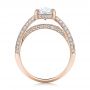 18k Rose Gold 18k Rose Gold Custom Ruby And Diamond Engagement Ring - Front View -  101458 - Thumbnail