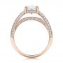 14k Rose Gold 14k Rose Gold Custom Ruby And Diamond Engagement Ring - Front View -  101458 - Thumbnail