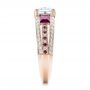 14k Rose Gold 14k Rose Gold Custom Ruby And Diamond Engagement Ring - Side View -  101458 - Thumbnail