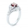  Platinum Custom Ruby And Diamond Engagement Ring - Three-Quarter View -  102900 - Thumbnail