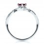  Platinum And 18k White Gold Platinum And 18k White Gold Custom Ruby And Diamond Engagement Ring - Front View -  100092 - Thumbnail