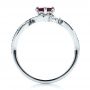  14K Gold And Platinum 14K Gold And Platinum Custom Ruby And Diamond Engagement Ring - Front View -  100092 - Thumbnail
