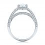 Platinum Custom Ruby And Diamond Engagement Ring - Front View -  101458 - Thumbnail