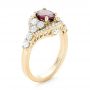14k Yellow Gold 14k Yellow Gold Custom Ruby And Diamond Engagement Ring - Three-Quarter View -  102900 - Thumbnail
