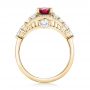 18k Yellow Gold 18k Yellow Gold Custom Ruby And Diamond Engagement Ring - Front View -  102900 - Thumbnail