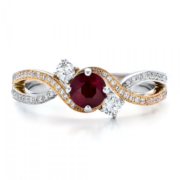 ... â€º Engagement Rings â€º Custom Ruby and Diamond Engagement Ring