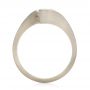 14k White Gold Custom Sandblasted Diamond Solitaire Engagement Ring - Front View -  103344 - Thumbnail