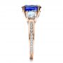18k Rose Gold 18k Rose Gold Custom Sapphire And Diamond Engagement Ring - Side View -  1471 - Thumbnail