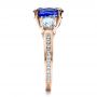 14k Rose Gold 14k Rose Gold Custom Sapphire And Diamond Engagement Ring - Side View -  1471 - Thumbnail