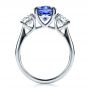14k White Gold 14k White Gold Custom Sapphire And Diamond Engagement Ring - Front View -  1471 - Thumbnail