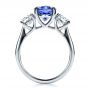  Platinum Custom Sapphire And Diamond Engagement Ring - Front View -  1471 - Thumbnail