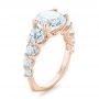 14k Rose Gold 14k Rose Gold Custom Shared Prong Diamond Engagement Ring - Three-Quarter View -  102184 - Thumbnail