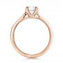 18k Rose Gold 18k Rose Gold Custom Shared Prong Diamond Engagement Ring - Front View -  100280 - Thumbnail