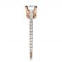 18k Rose Gold 18k Rose Gold Custom Shared Prong Diamond Engagement Ring - Side View -  1160 - Thumbnail