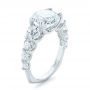 18k White Gold 18k White Gold Custom Shared Prong Diamond Engagement Ring - Three-Quarter View -  102184 - Thumbnail