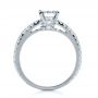  Platinum Custom Shared Prong Diamond Engagement Ring - Front View -  1160 - Thumbnail