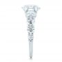  Platinum Custom Shared Prong Diamond Engagement Ring - Side View -  102184 - Thumbnail