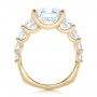 18k Yellow Gold 18k Yellow Gold Custom Shared Prong Diamond Engagement Ring - Front View -  102184 - Thumbnail