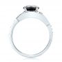 14k White Gold 14k White Gold Custom Solitaire Black Diamond Engagement Ring - Front View -  103269 - Thumbnail