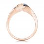 18k Rose Gold 18k Rose Gold Custom Solitaire Blue Diamond Engagement Ring - Front View -  102229 - Thumbnail
