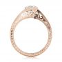 14k Rose Gold 14k Rose Gold Custom Solitaire Blue Diamond Engagement Ring - Front View -  102752 - Thumbnail