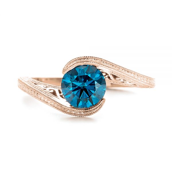 Rose Gold Blue Diamond Engagement Rings Best Sale | bellvalefarms.com