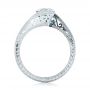 14k White Gold Custom Solitaire Blue Diamond Engagement Ring - Front View -  102752 - Thumbnail