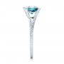  Platinum Platinum Custom Solitaire Blue Diamond Engagement Ring - Side View -  102752 - Thumbnail