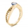18k Yellow Gold 18k Yellow Gold Custom Solitaire Blue Diamond Engagement Ring - Three-Quarter View -  102229 - Thumbnail