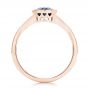 18k Rose Gold 18k Rose Gold Custom Solitaire Blue Sapphire Engagement Ring - Front View -  103126 - Thumbnail