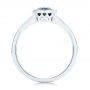 18k White Gold 18k White Gold Custom Solitaire Blue Sapphire Engagement Ring - Front View -  103126 - Thumbnail