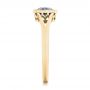 14k Yellow Gold 14k Yellow Gold Custom Solitaire Blue Sapphire Engagement Ring - Side View -  103126 - Thumbnail
