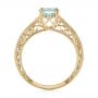 14k Yellow Gold 14k Yellow Gold Custom Solitaire Blue Zircon Engagement Ring - Front View -  103243 - Thumbnail