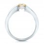  Platinum Custom Solitaire Champagne Diamond Engagement Ring - Front View -  100618 - Thumbnail