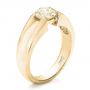 14k Yellow Gold 14k Yellow Gold Custom Solitaire Champagne Diamond Engagement Ring - Three-Quarter View -  100618 - Thumbnail