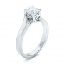 Custom Solitaire Diamond Engagement Ring - Three-Quarter View -  102356 - Thumbnail