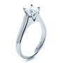  14K Gold Custom Solitaire Diamond Engagement Ring - Three-Quarter View -  1155 - Thumbnail