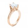 18k Rose Gold 18k Rose Gold Custom Solitaire Diamond Engagement Ring - Three-Quarter View -  101899 - Thumbnail