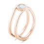 14k Rose Gold Custom Solitaire Diamond Engagement Ring